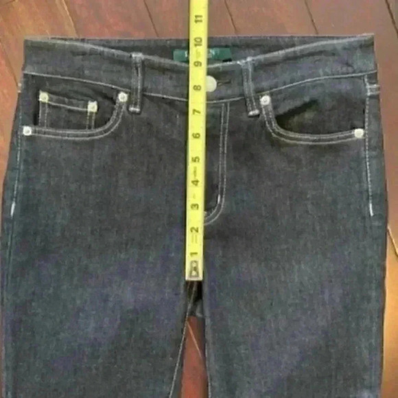 Ralph Lauren Premier Skinny Jeans Ankle Cropped Black Contrast Stitch Size  2 - Picture 7 of 15